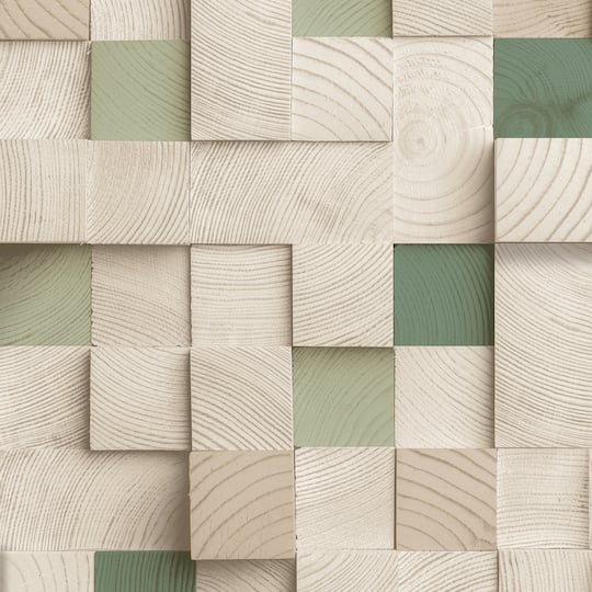 Designs Direct Wood Blocks Wallpaper